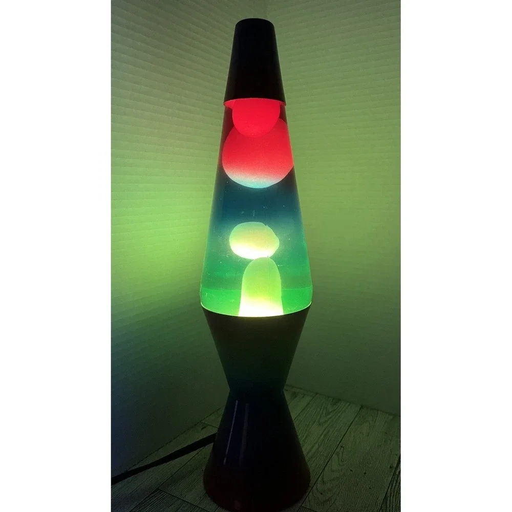 Color Max Rainbow Lava Brand Motion Lamp Clear Liquid White Lava 14.5 inch 20oz